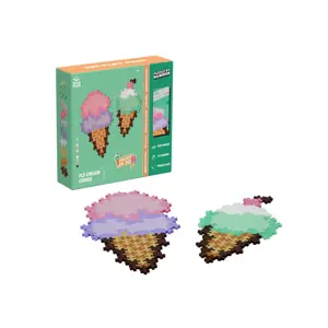 Plus Plus Ice Cream Cones Puzzle By Number